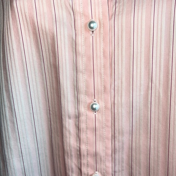 Banana Republic Pink Striped Blouse - Picture 3 of 9